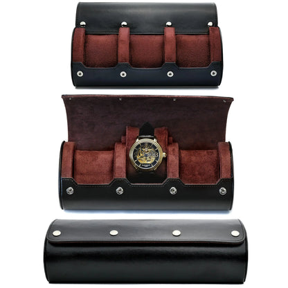 GENTELUXIO™ VoyageSix 6-Slot Watch Travel Case