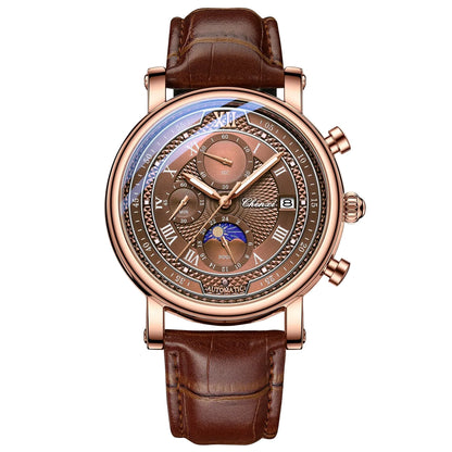 Chenxi 976 Tsuki Lunar Chronograph Leather Strap Men’s Watch