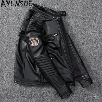 GENTELUXIO™ Apex Rider Men’s Slim-Fit Leather Motorcycle Jacket