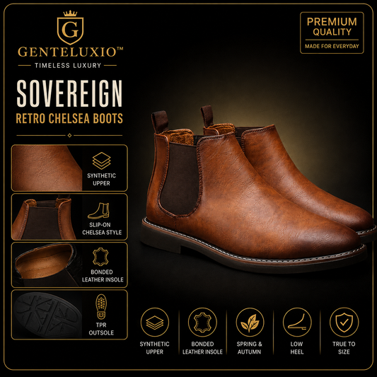 GENTELUXIO™ Sovereign Men’s Retro Chelsea Boots